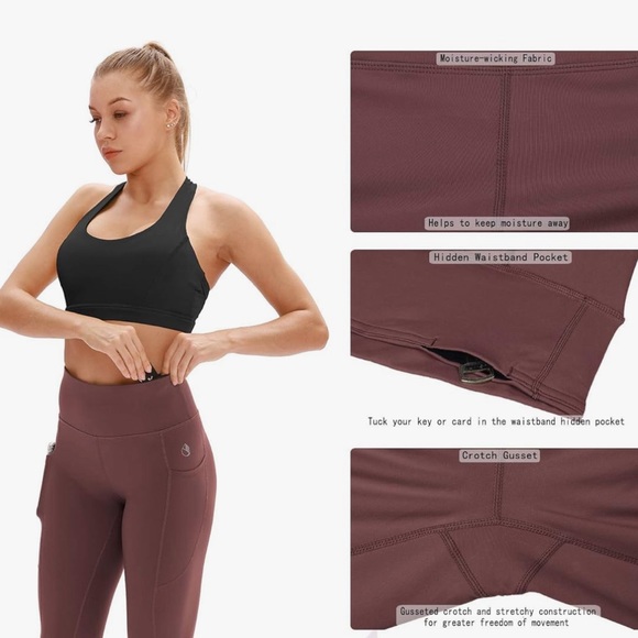 NWT-icyzone Yoga Pants for Women - High Waisted Workout Leggings. - Picture 5 of 8